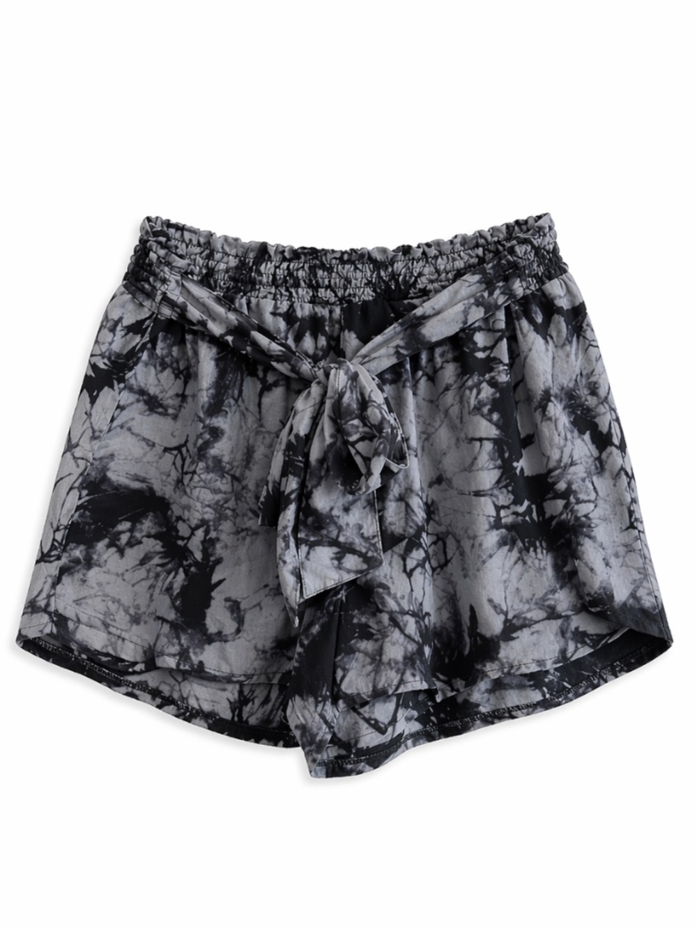 ShoSho Black & Grey Tie Dye Smocked Shorts – Size Large EUC